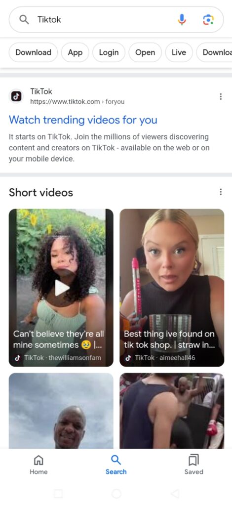 TikTok in Google SERP's